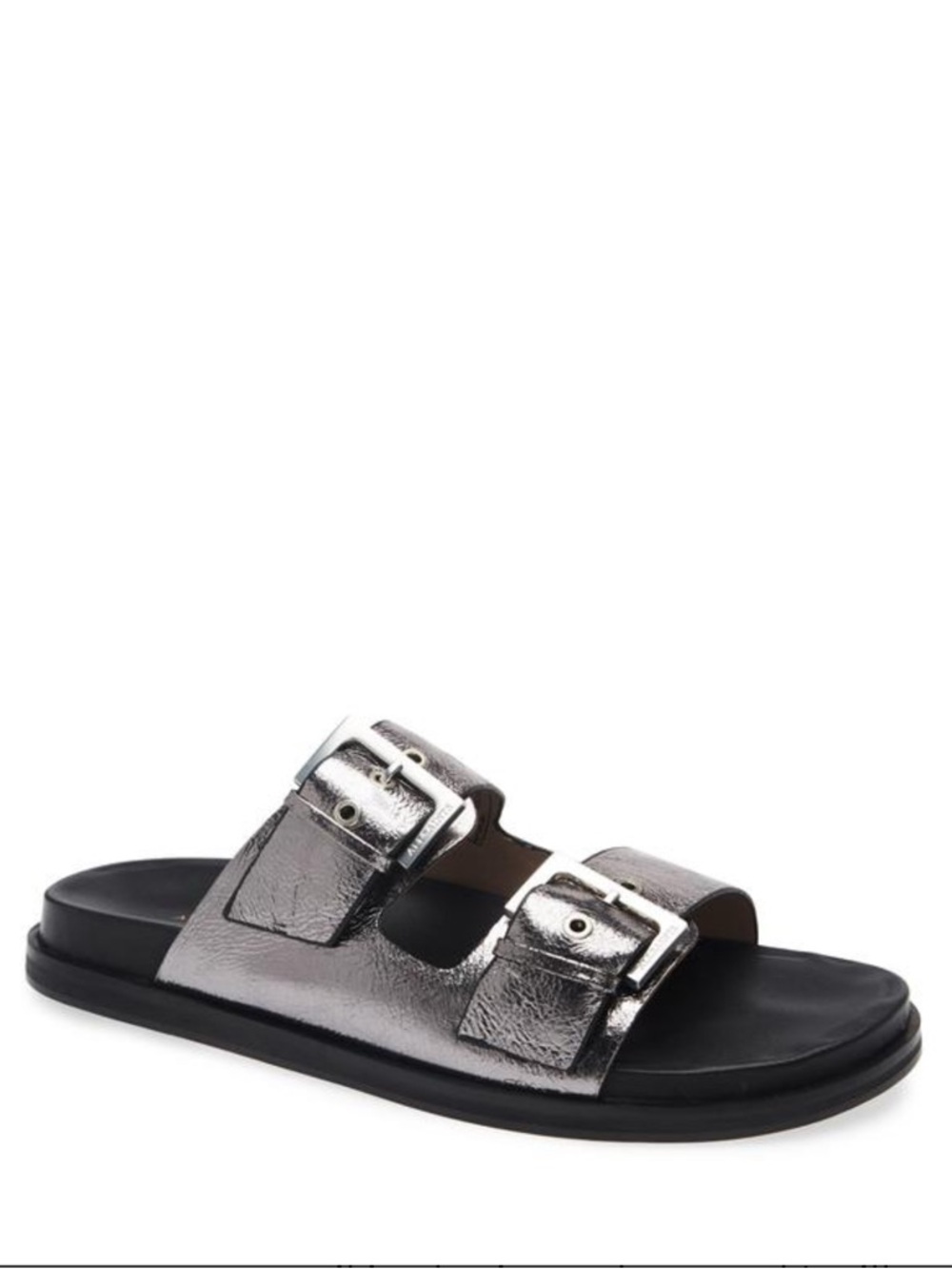All Saints Mia Metallic Double-Buckle Strap
Sandal Size 38
